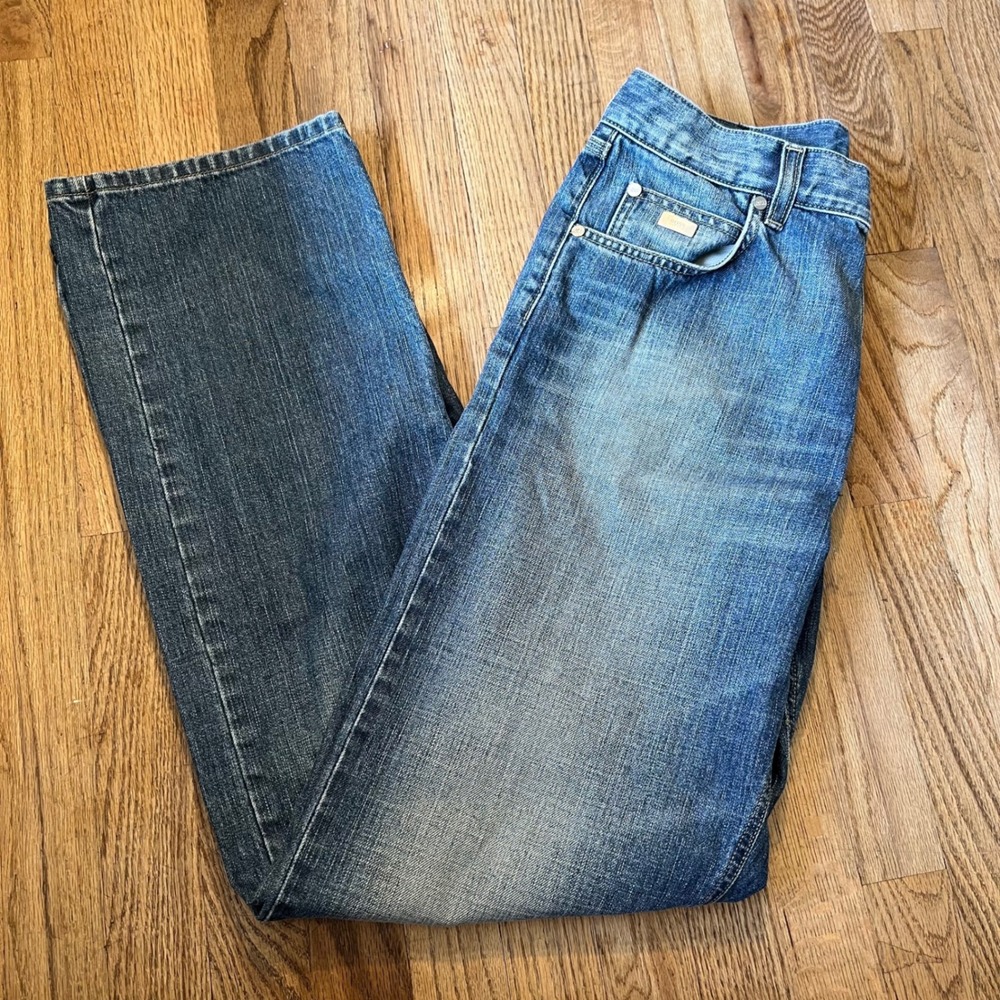 Hugo Boss Mens Straight Leg Jeans Medium Wash Blue Denim 31x31
